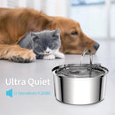 Smart Stainless Steel Automatic Pet Cat & Dog Water Fountain Filter Fountain Smart Drinking Bowl
