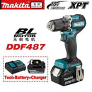 Juego de taladro percutor de impacto sin escobillas Makita de 18 V – Herramienta eléctrica inalámbrica con batería