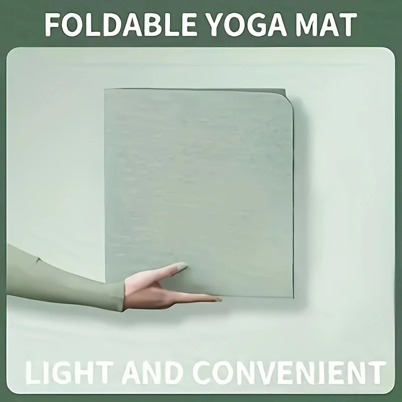 Esterilla de yoga plegable de TPE ecológica FlexFold™: esterilla de fitness antideslizante para viajes