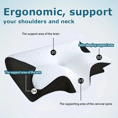 Ergonomic Cervical Memory Foam Pillow – Orthopedic Neck Pain Relief Support