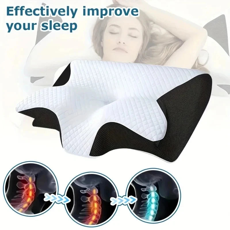 Ergonomic Cervical Memory Foam Pillow – Orthopedic Neck Pain Relief Support