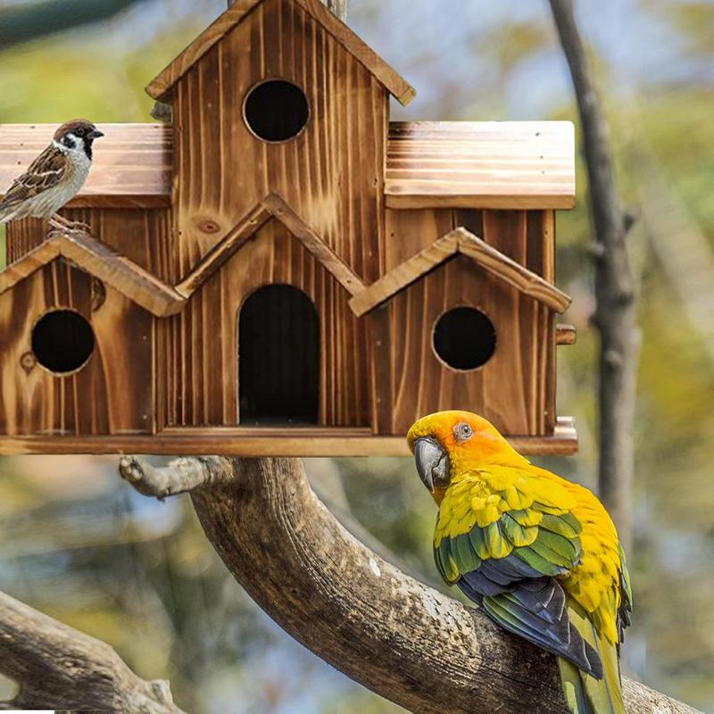 Handmade Wooden Creative Bird House Garden Decoration - Automation and Energy