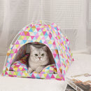 CozyNest™ Winter Cat Tent Bed – Warm Clamshell Cave House