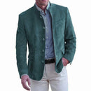 Men’s Smart Casual Blazer Jacket – Stand Collar Single Breasted Business Coat