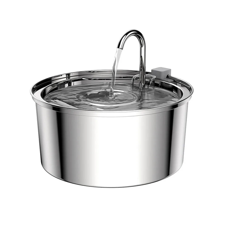 Smart Stainless Steel Automatic Pet Cat & Dog Water Fountain Filter Fountain Smart Drinking Bowl