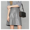 High Waist Faux Leather Mini Skirt A-Line Women Autumn Winter