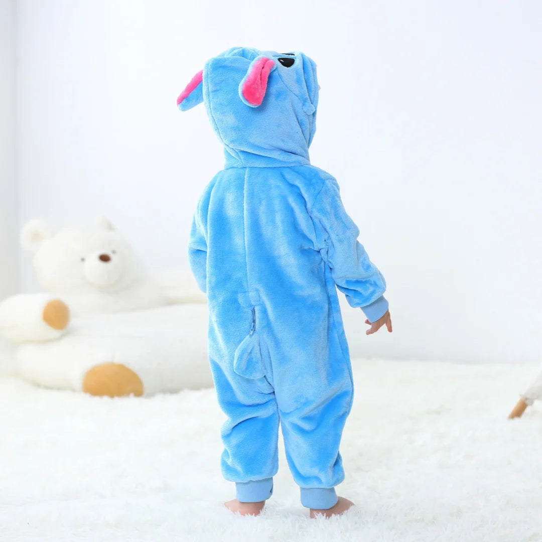 Baby Kigurumi Stitch Cow Unicorn Cartoon Romper Infant Kids