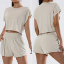 Women’s 2 Piece Workout Set Quick Dry Running Top and Shorts