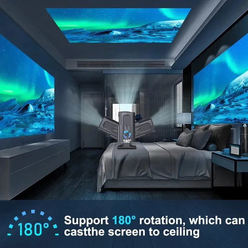 HY320 Mini Smart Projector 4K Support Android 11 WiFi 6 BT 5.0