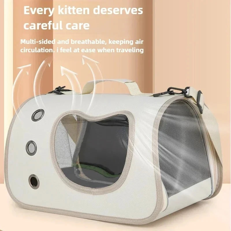AirComfort™ Foldable Pet Carrier Sling – Lightweight Breathable Shoulder Bag for Small Dogs & Cats