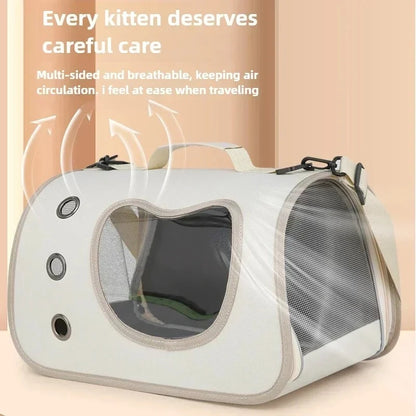 AirComfort™ Foldable Pet Carrier Sling – Lightweight Breathable Shoulder Bag for Small Dogs & Cats