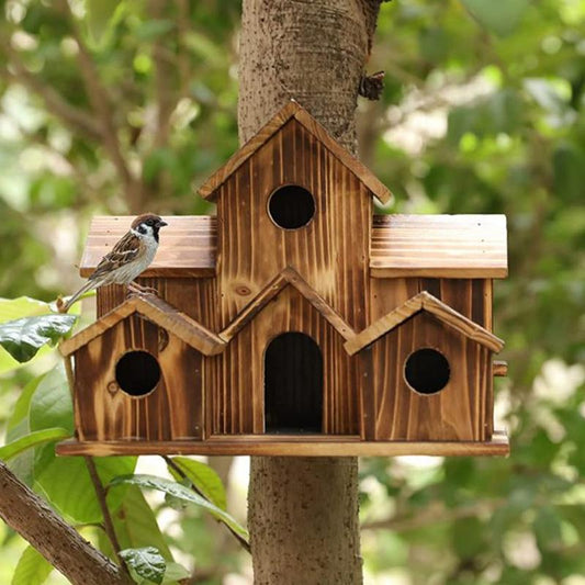 Handmade Wooden Creative Bird House Garden Decoration - Automation and Energy