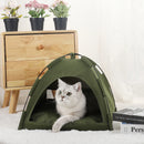 CozyNest™ Winter Cat Tent Bed – Warm Clamshell Cave House