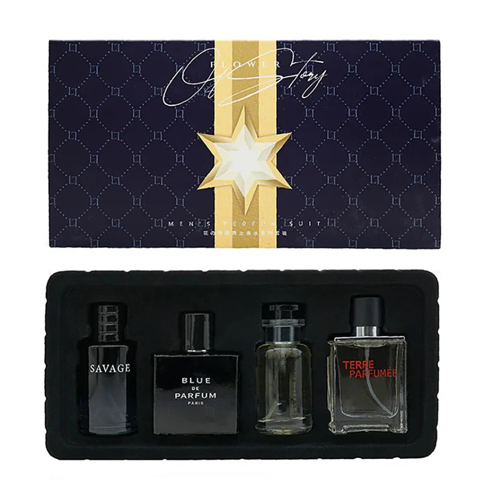 Luxury Men’s Cologne Gift Set – 4PCS Long Lasting Floral Fruity Eau De Parfum Collection