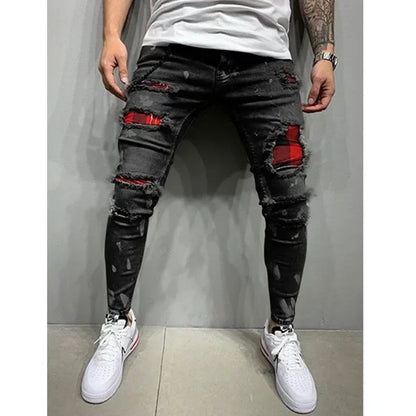 Men’s Distressed Slim Fit Jeans – Modern Streetwear Style with Premium Comfort