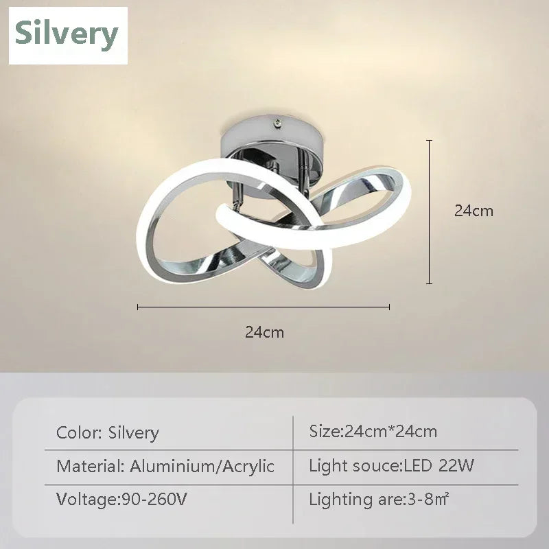 Lámpara de techo LED moderna - Lámpara de techo de montaje superficial para pasillo, cocina y dormitorio