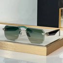 Polarized square sunglasses with luxury metal frame and vintage style